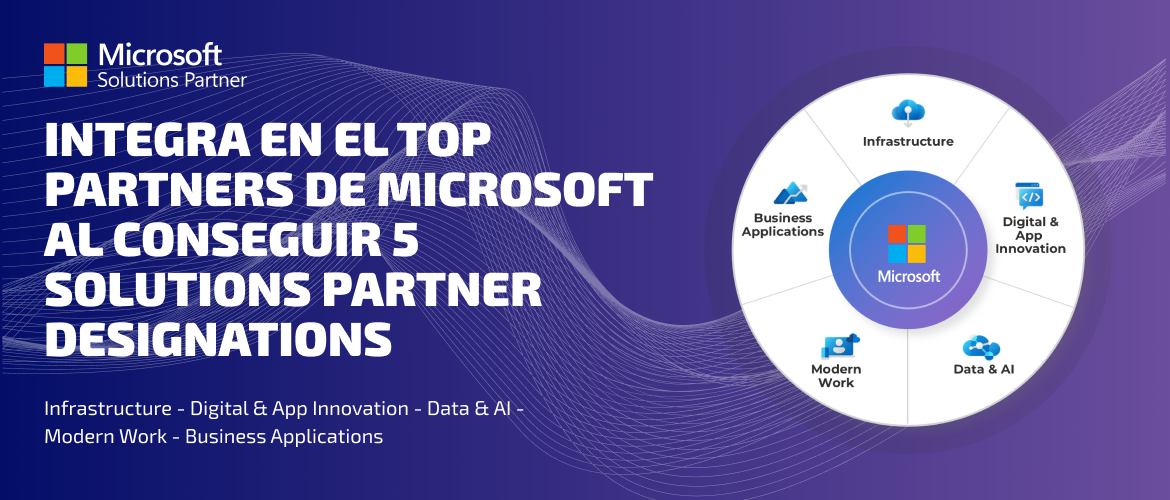 Integra in the Top Partners of Microsoft by achieving 5 Solutions Partner Designations
